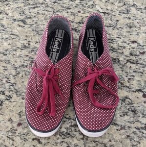 Burgundy Polka-dot KEDS